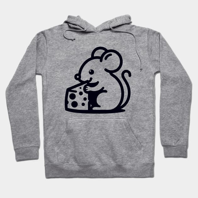 Mouse Eating Cheese Hoodie by KayBee Gift Shop